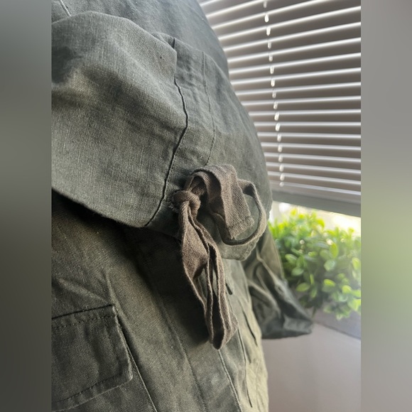 Caslon Linen Blend Tie Sleeve Jacket size Small - Picture 8 of 12